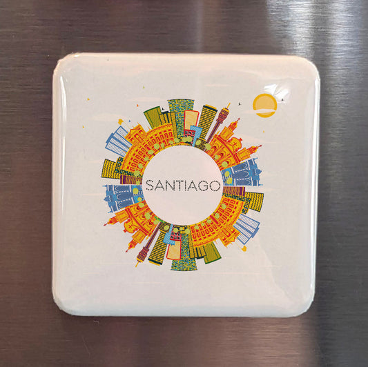 Santiago Skyline Fridge Magnet - PhiloPerse