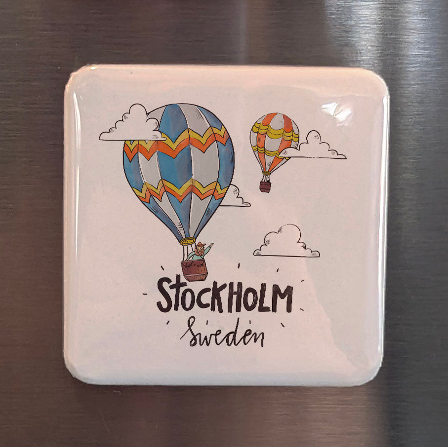 Stockholm Hot Air Balloon Fridge Magnet - PhiloPerse