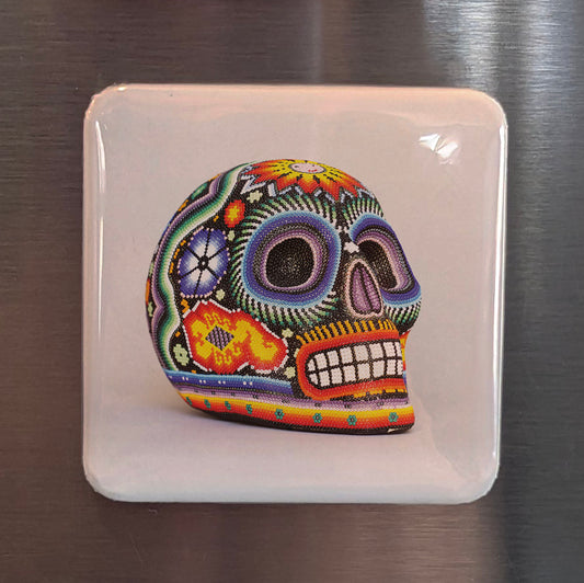 Mexican Sugar Skull Art Fridge Magnet - PhiloPerse