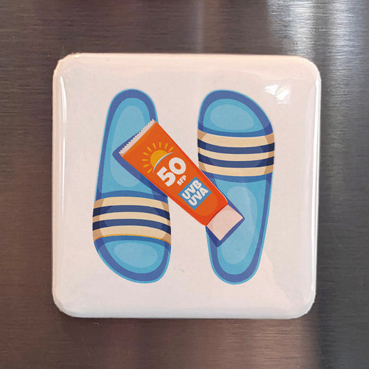 Summer Beach Flip Flop Fridge Magnet - PhiloPerse