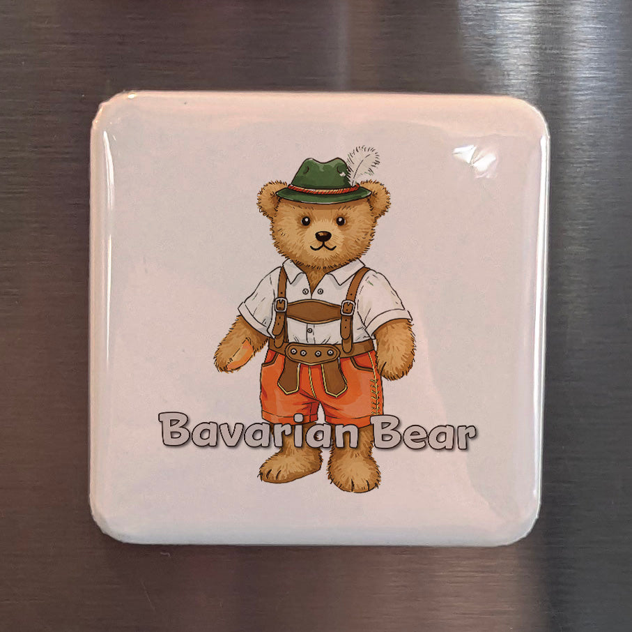 Teddy Bear as Bavarian German Fridge Magnet - PhiloPerse