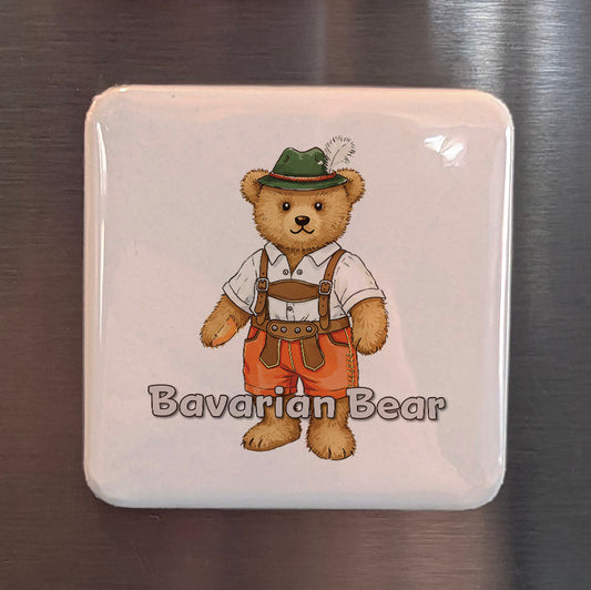 Teddy Bear as Bavarian German Fridge Magnet - PhiloPerse
