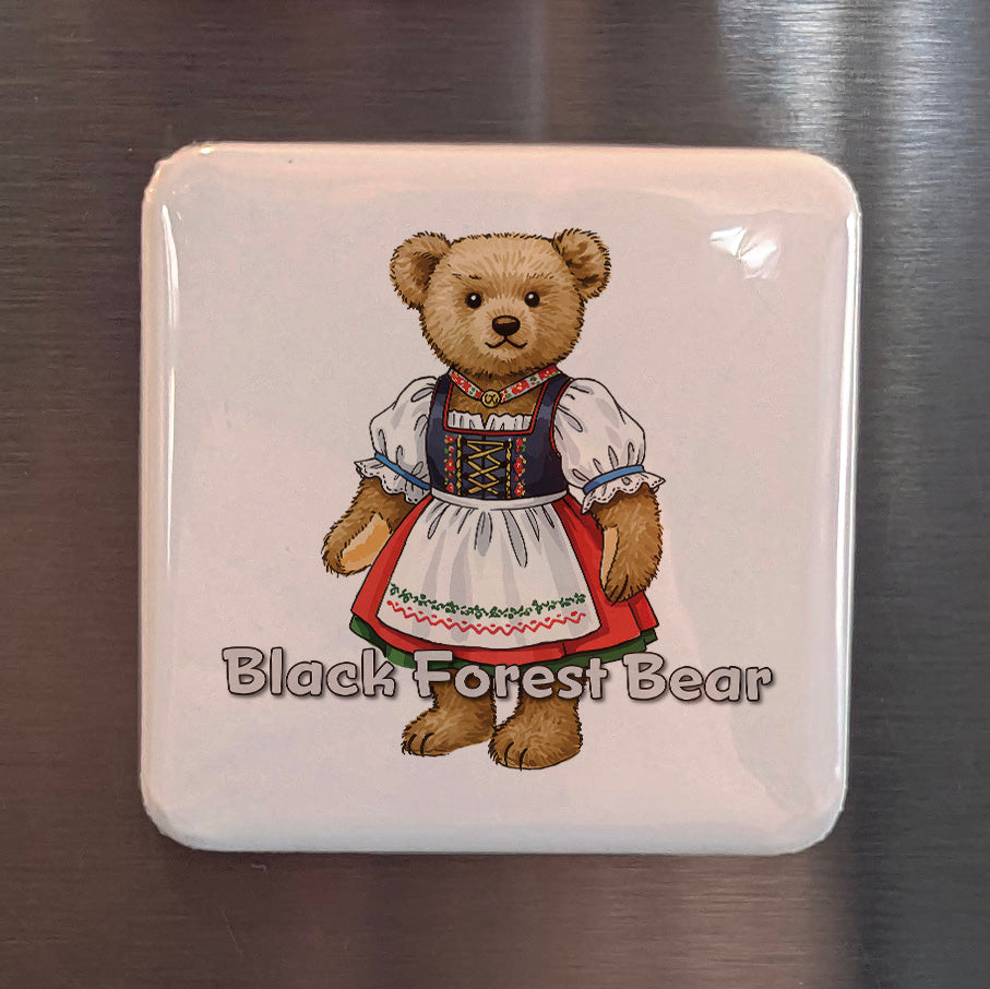 Teddy Bear as Black Forest German Fridge Magnet - PhiloPerse