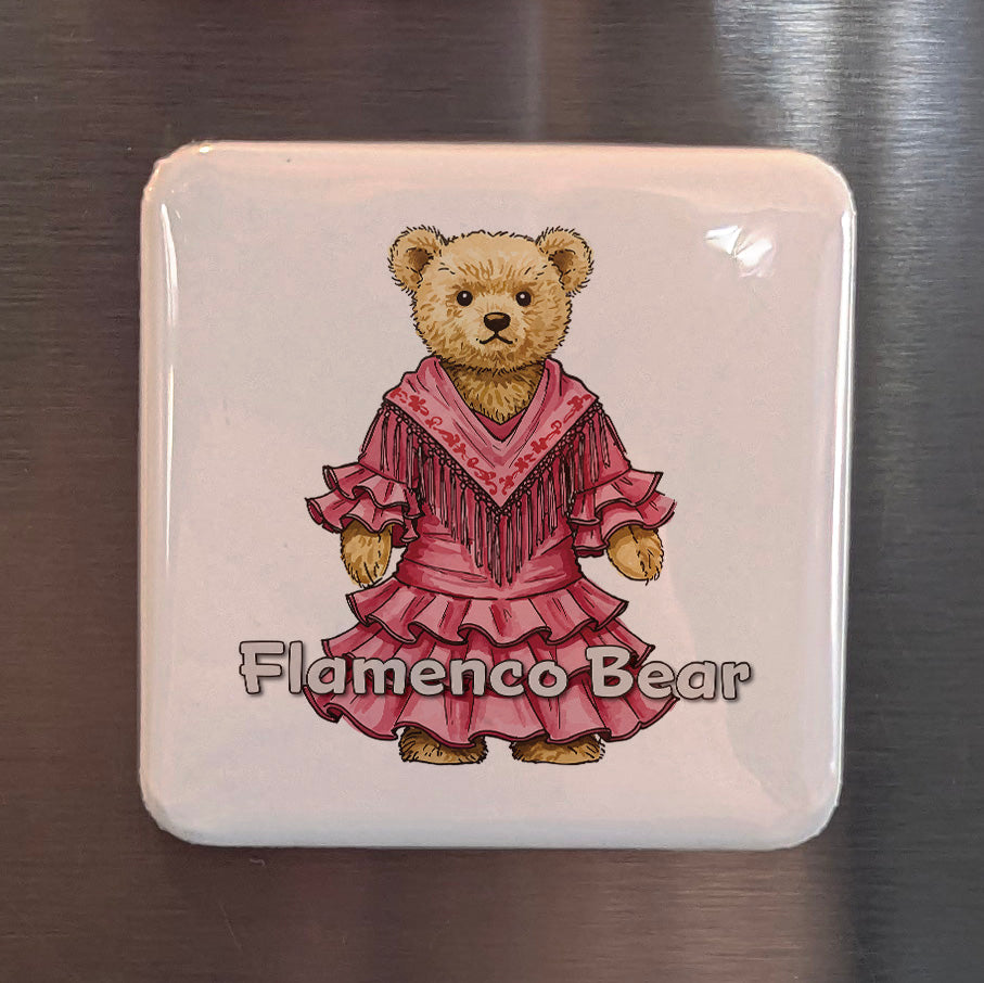 Teddy Bear as Flamenco Dancer Fridge Magnet - PhiloPerse