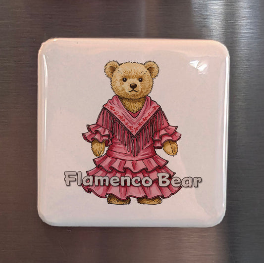 Teddy Bear as Flamenco Dancer Fridge Magnet - PhiloPerse