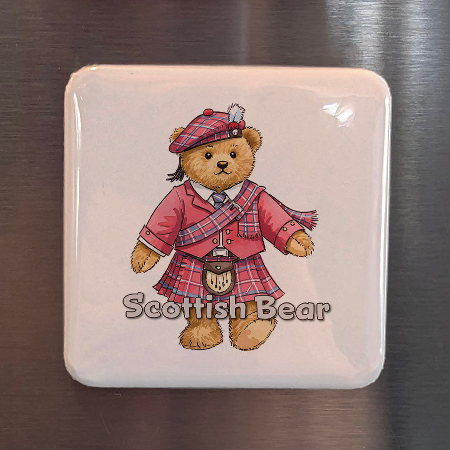 Teddy Bear from Scottish Highlands Fridge Magnet - PhiloPerse