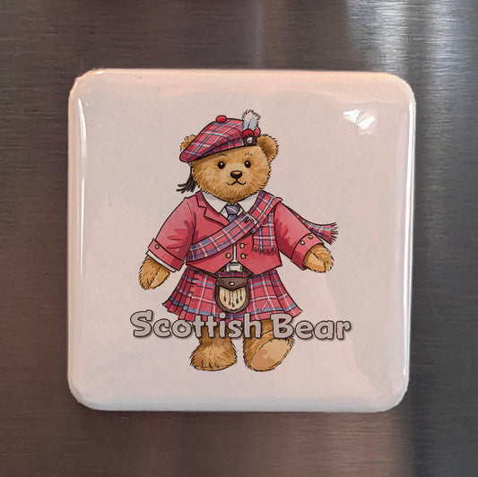 Teddy Bear from Scottish Highlands Fridge Magnet - PhiloPerse