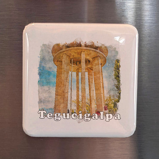 Tegucigalpa Honduras Watercolor Fridge Magnet - PhiloPerse