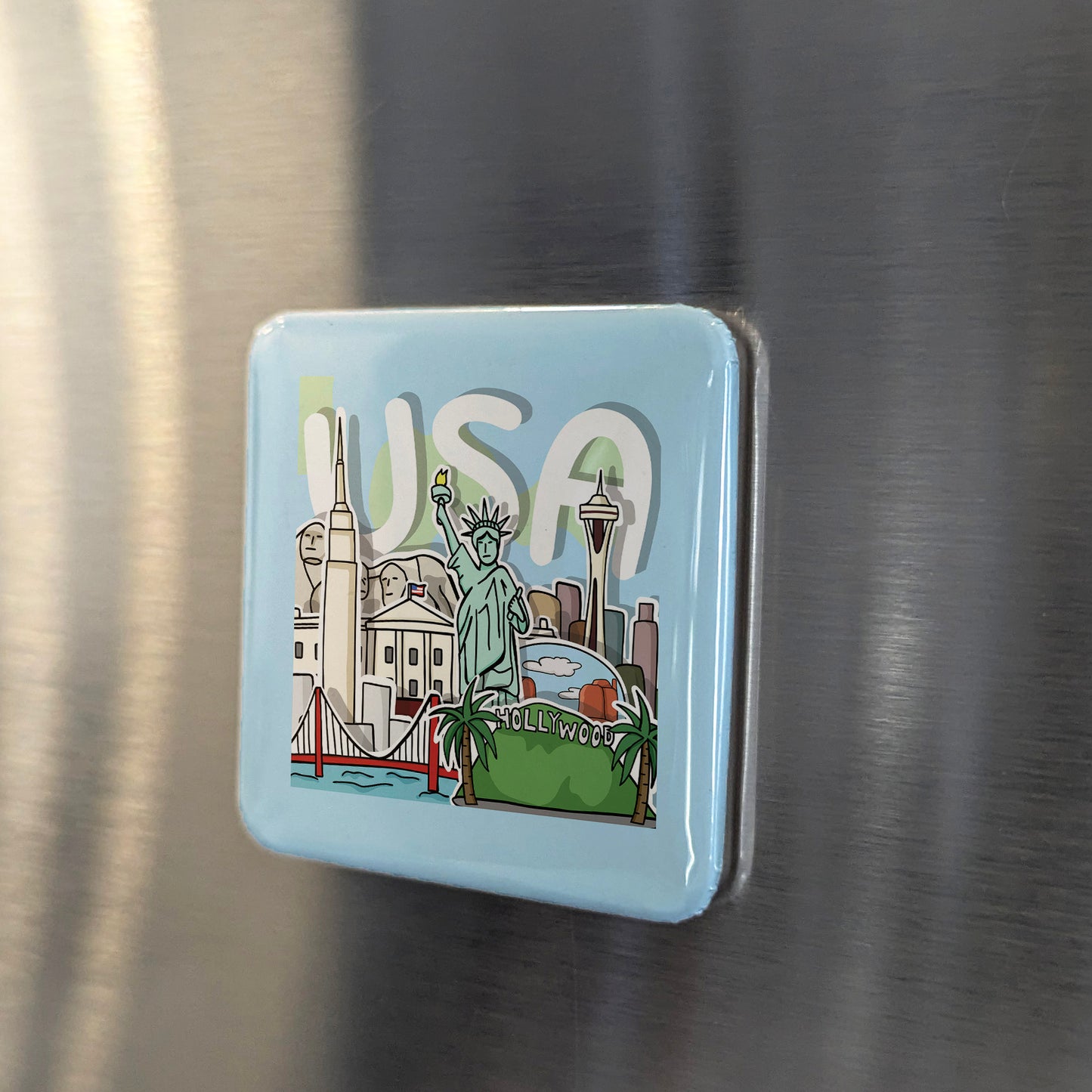 USA Landmarks Fridge Magnet - PhiloPerse