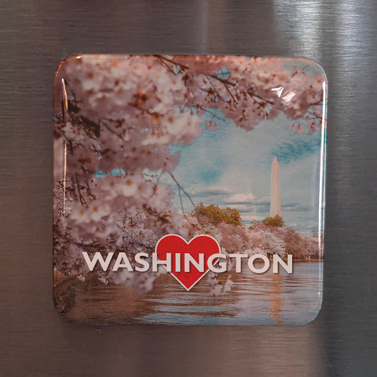 Washington DC Blossoms Fridge Magnet - PhiloPerse
