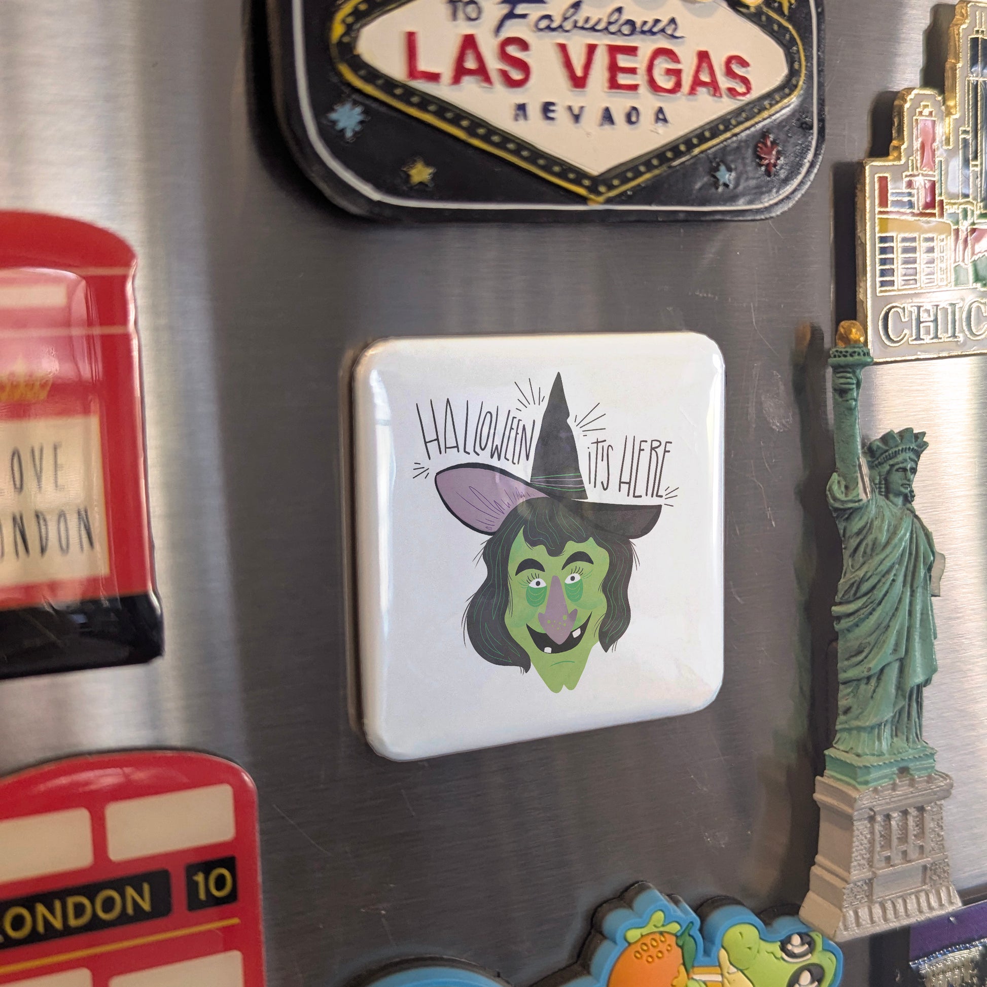 Halloween It's Here Fridge Magnet - PhiloPerse