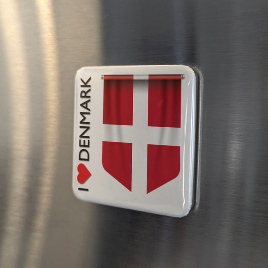 I Love Denmark Fridge Magnet