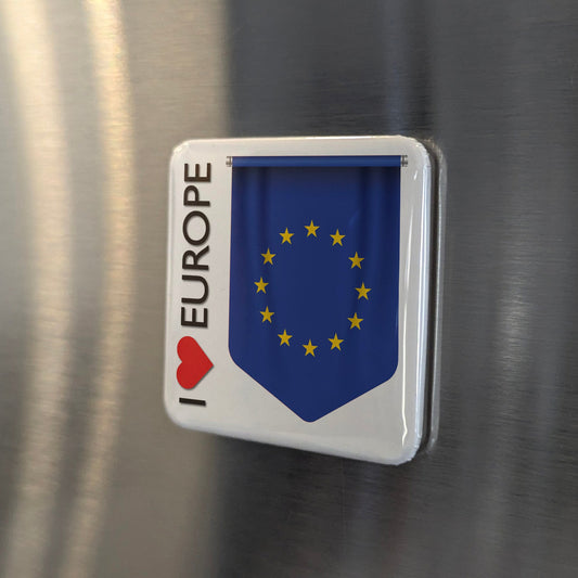 I Love Europe Fridge Magnet