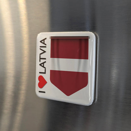 I Love Latvia Fridge Magnet