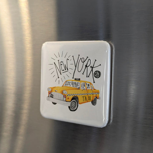 New York Yellow Cab Fridge Magnet