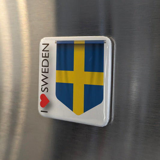 I Love Sweden Fridge Magnet