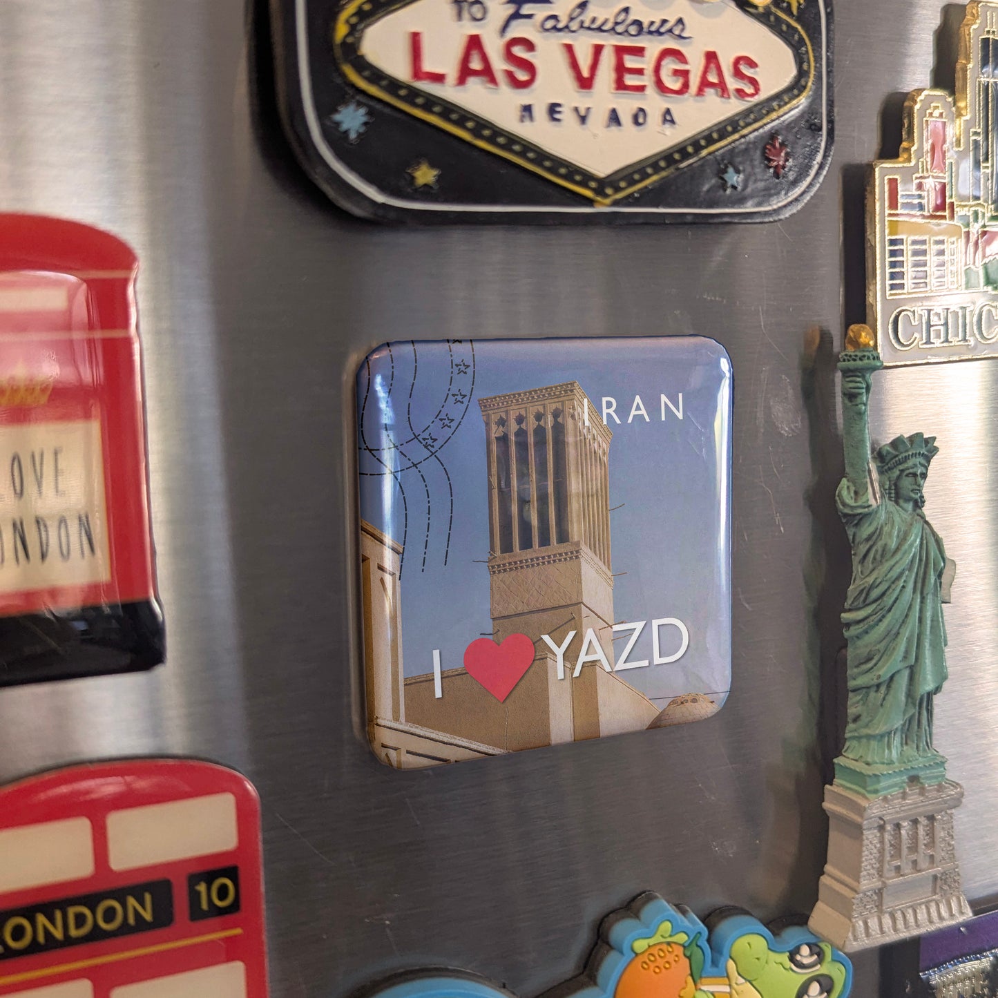 Imán para nevera "Amo a Yazd"