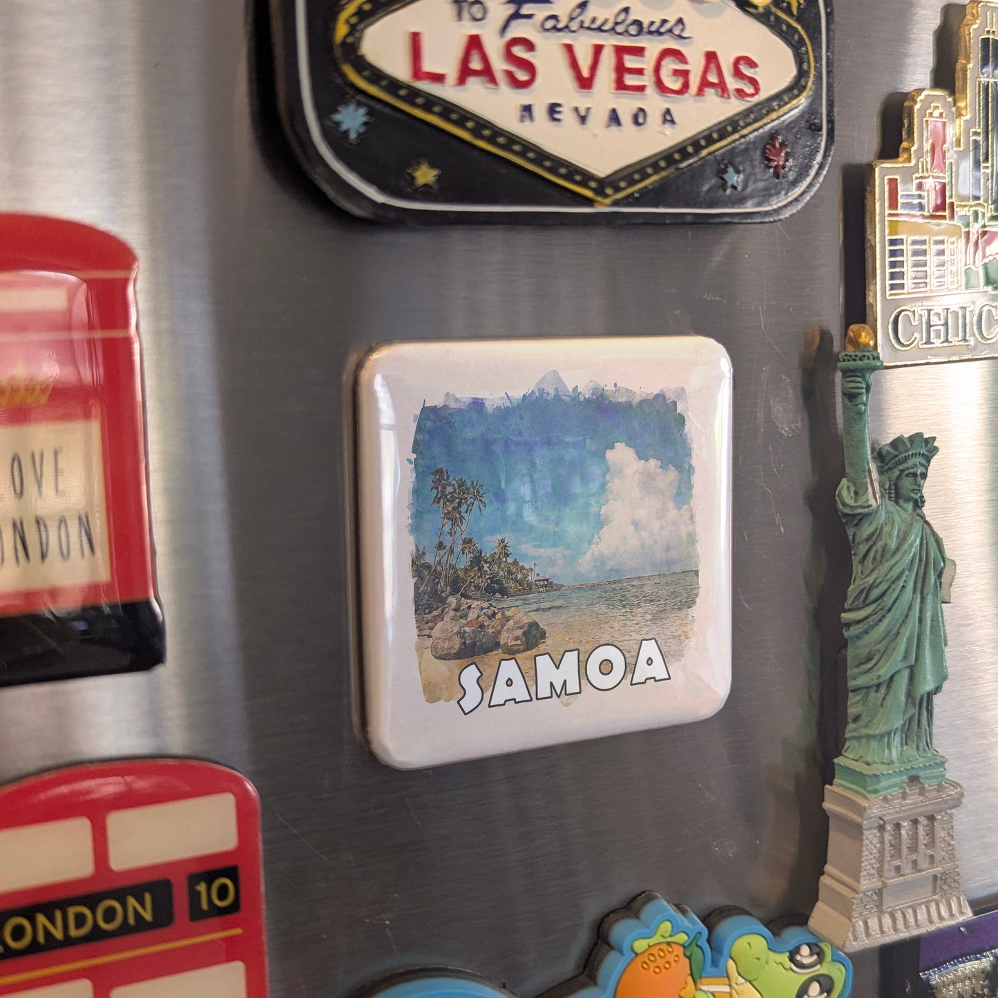 Samoa Watercolor Fridge Magnet - PhiloPerse