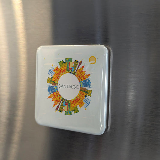 Santiago Skyline Fridge Magnet - PhiloPerse