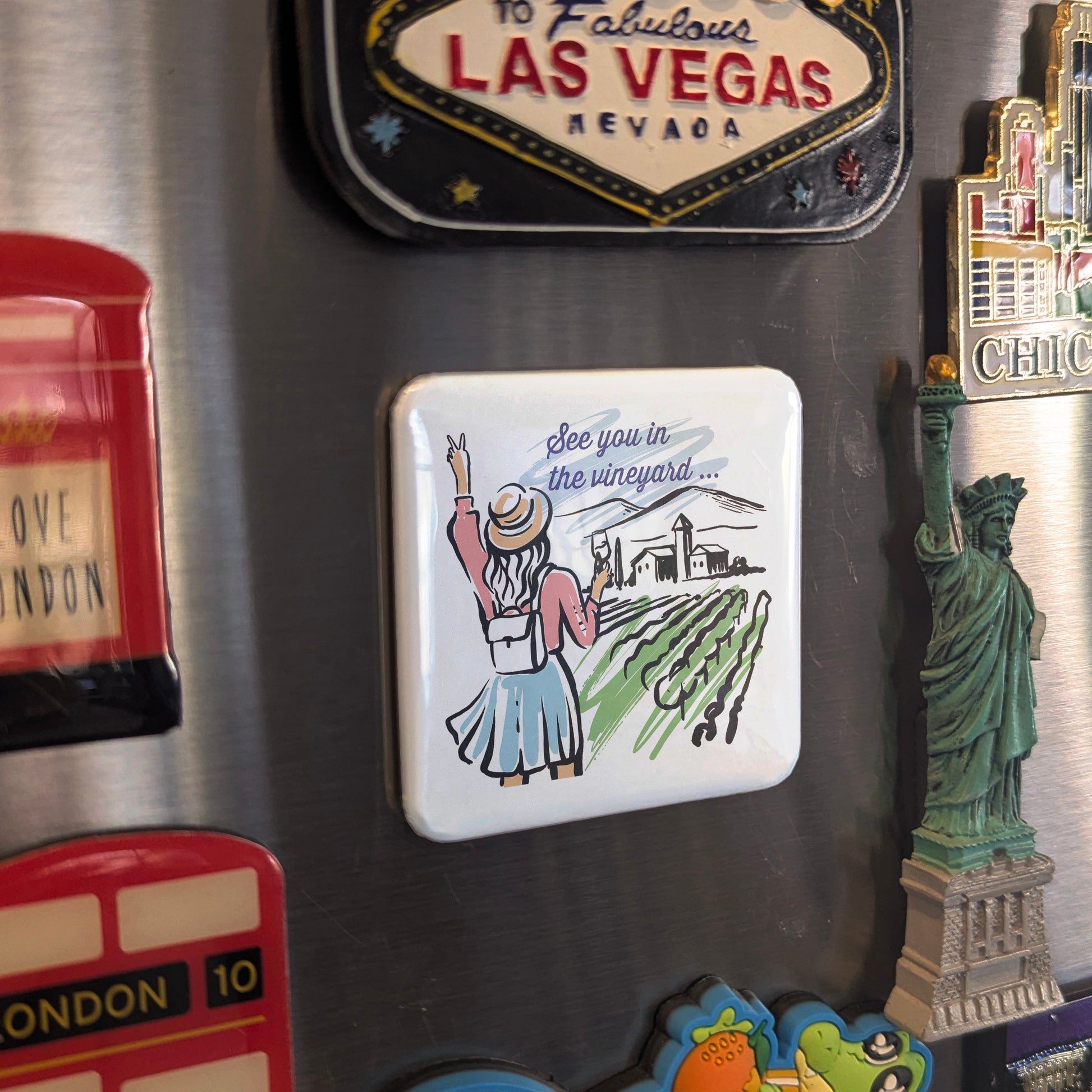 See You in the Vineyard Fridge Magnet - PhiloPerse