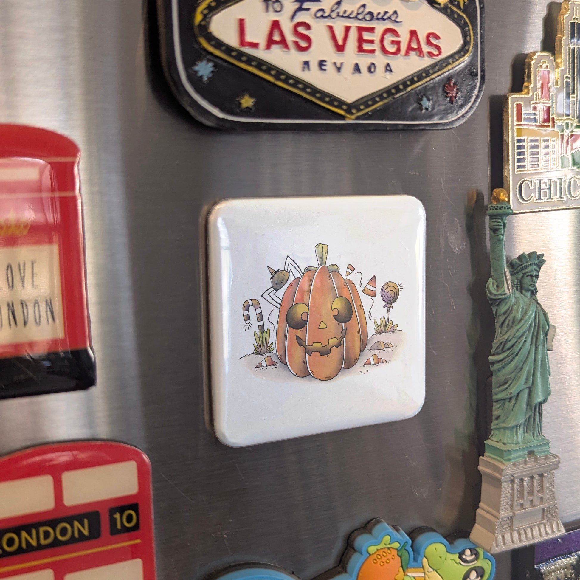 Spooky Pumpkin Fridge Magnet - PhiloPerse