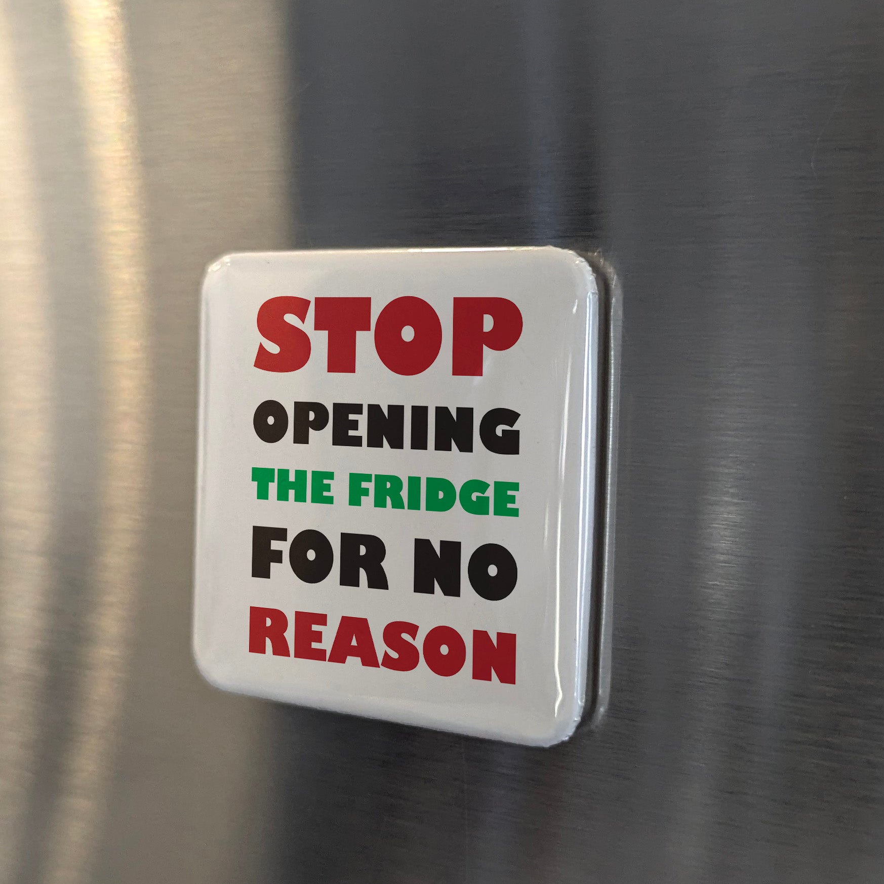 Stop Opening the Fridge for No Reason Fridge Magnet - PhiloPerse