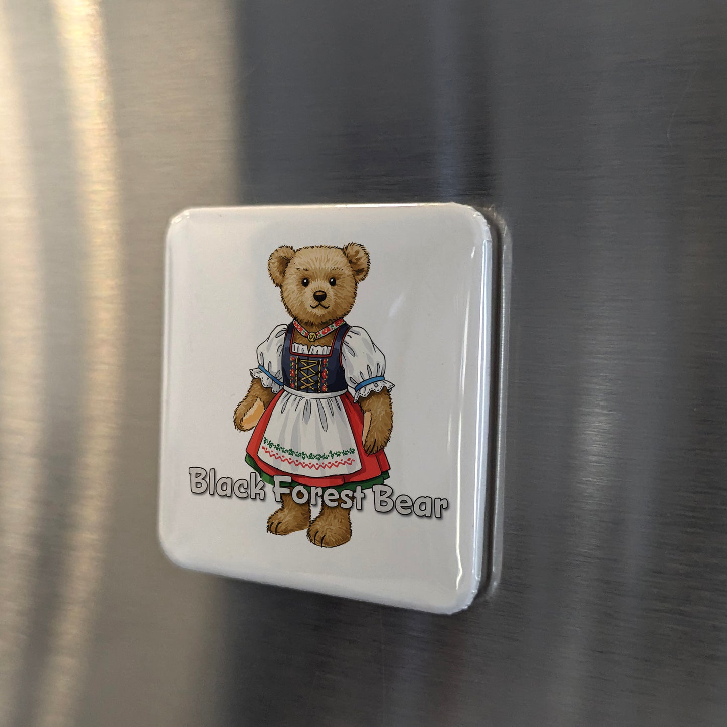 Teddy Bear as Black Forest German Fridge Magnet - PhiloPerse