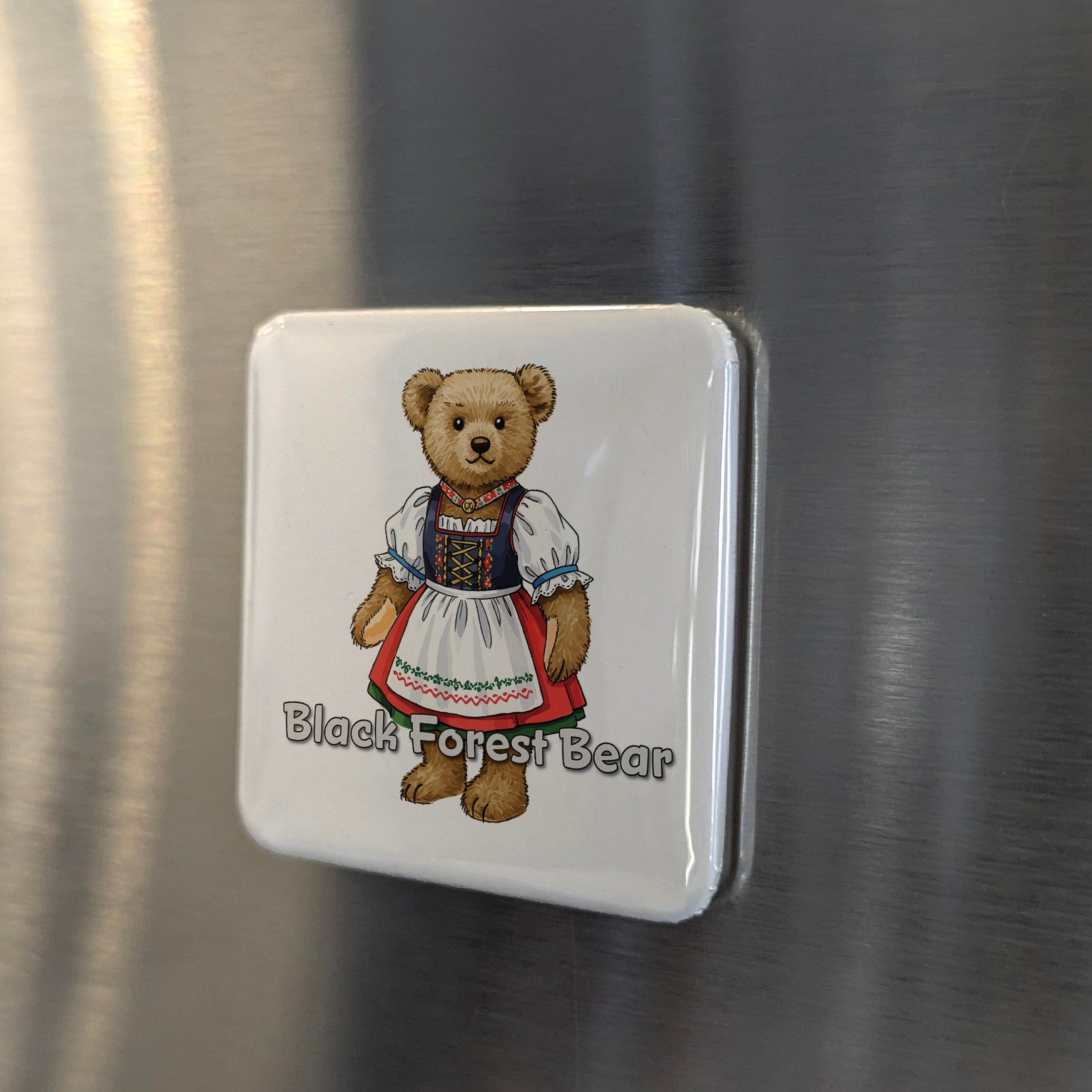 Teddy Bear as Black Forest German Fridge Magnet - PhiloPerse
