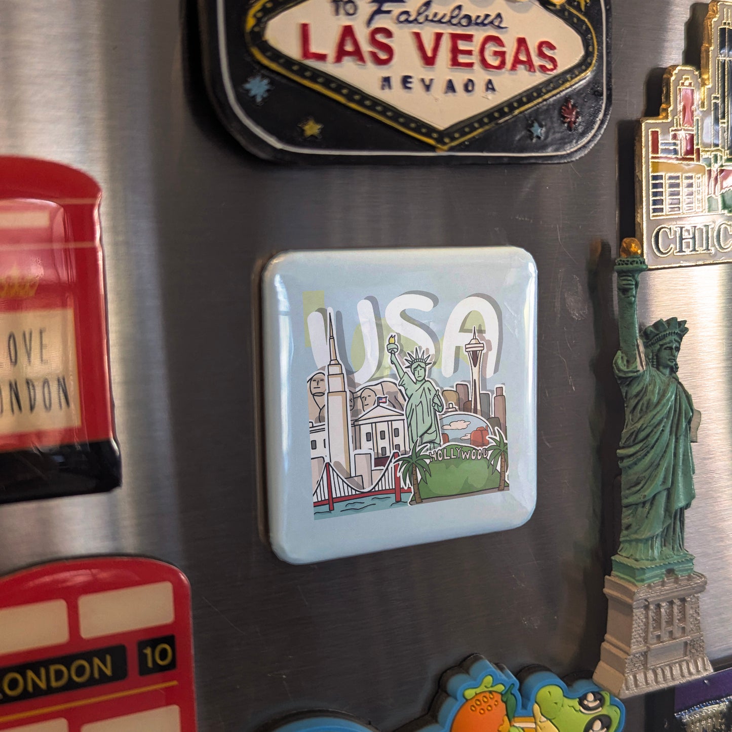 USA Landmarks Fridge Magnet - PhiloPerse