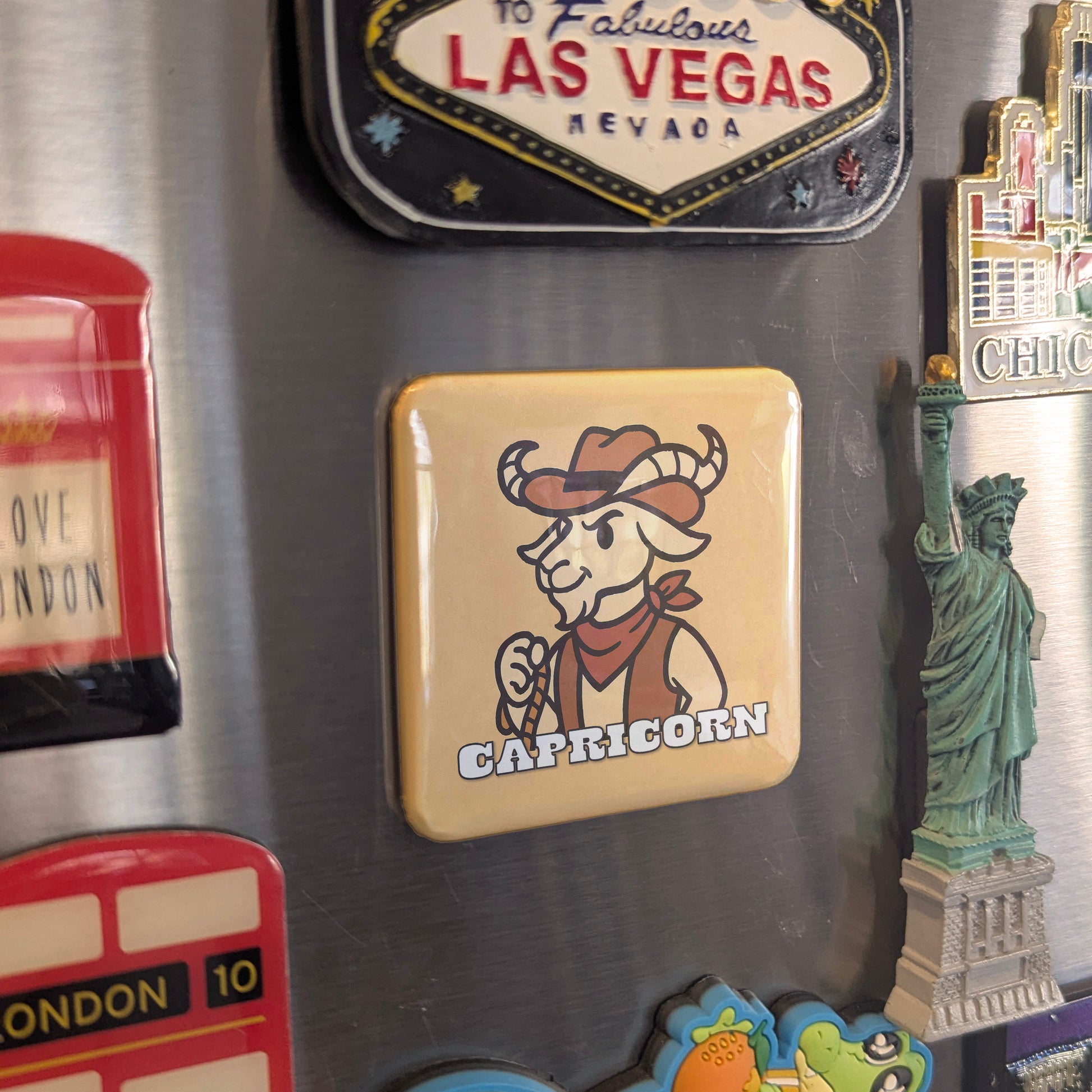 Western Capricorn Zodiac Fridge Magnet - PhiloPerse