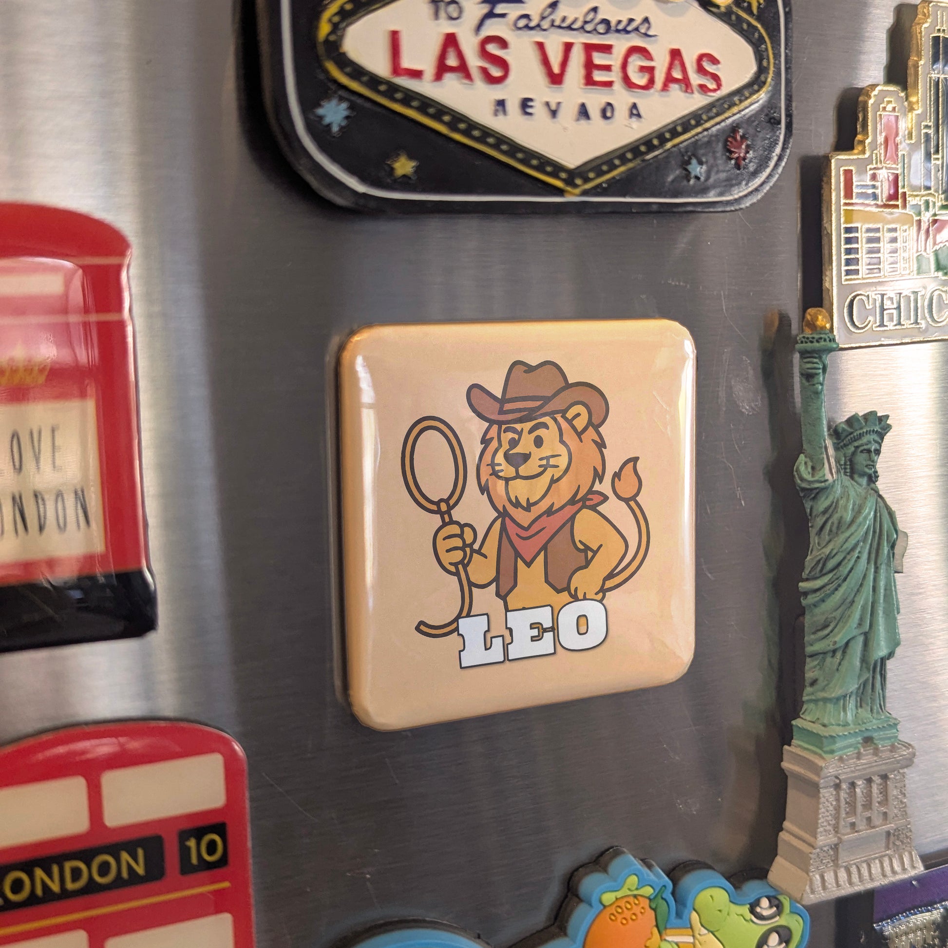 Western Leo Zodiac Fridge Magnet - PhiloPerse