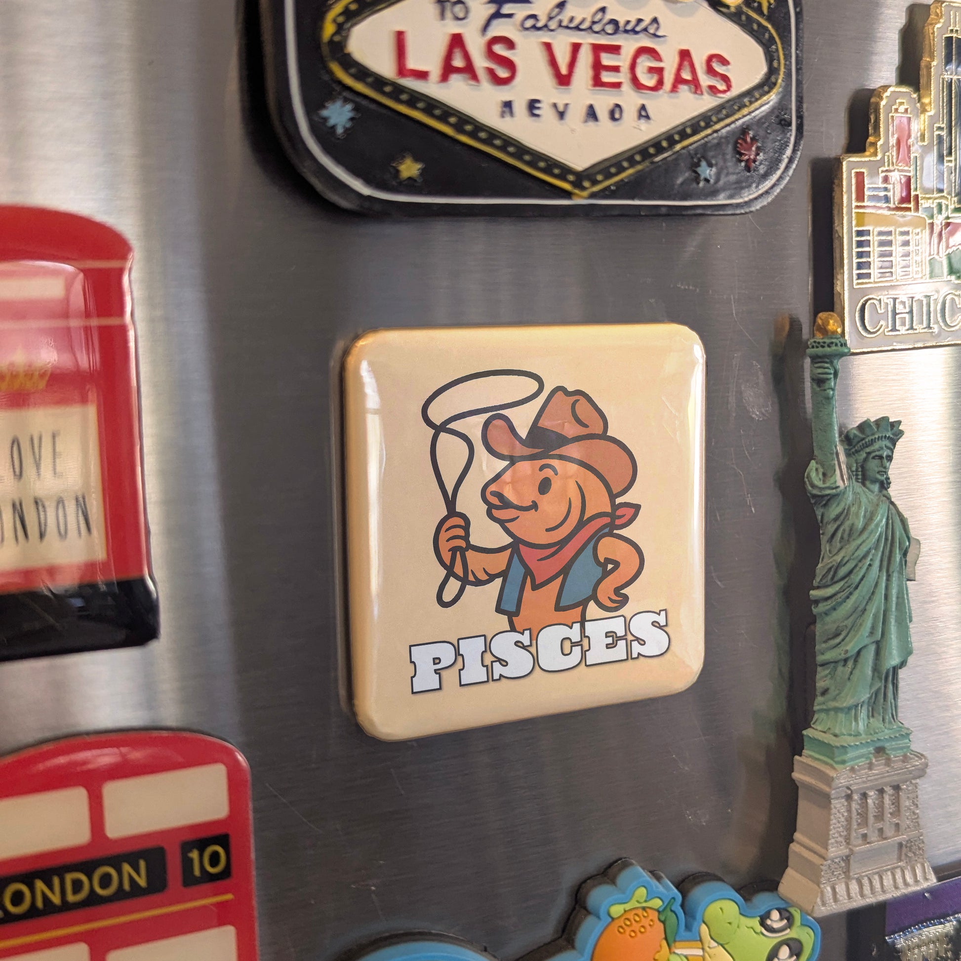 Western Pisces Zodiac Fridge Magnet - PhiloPerse