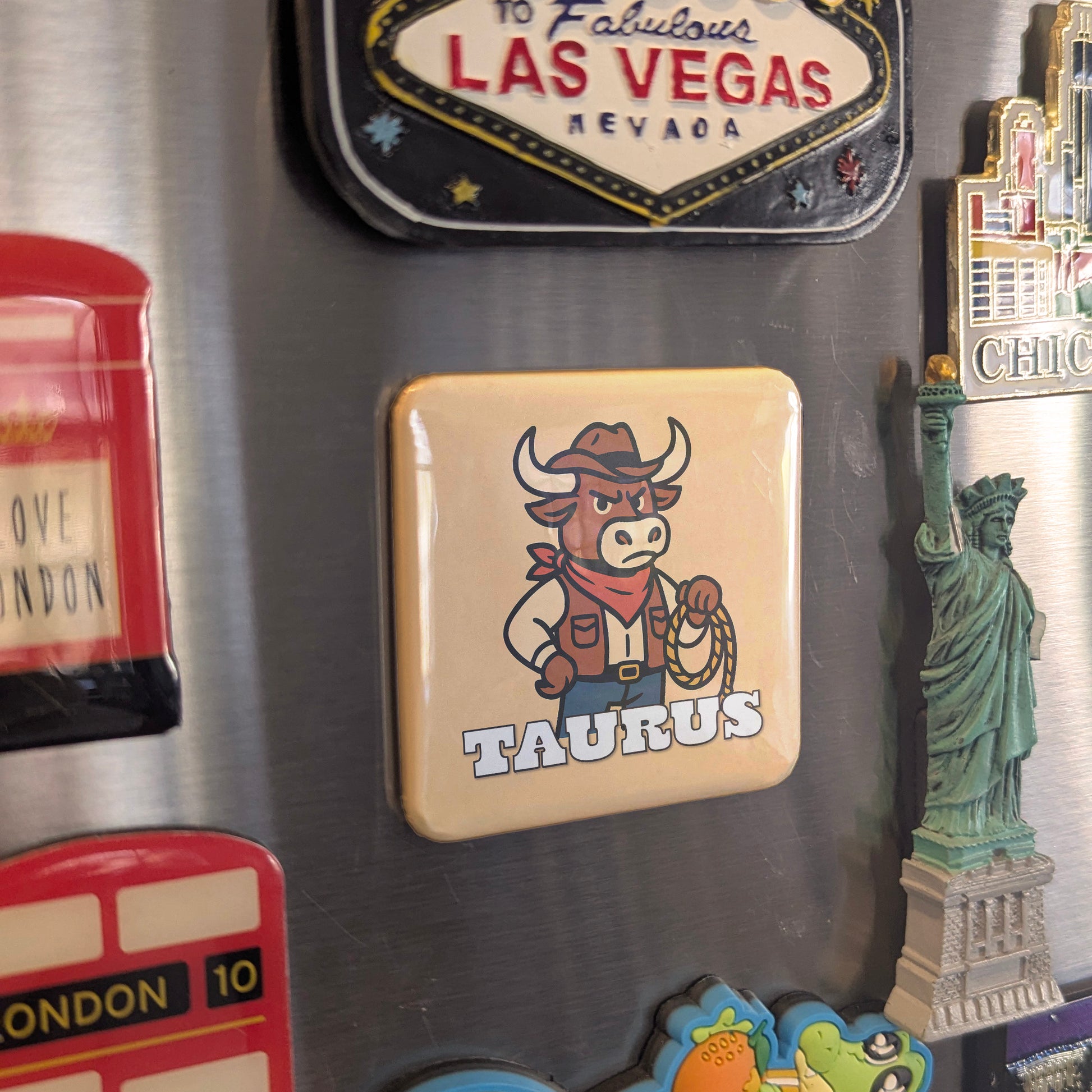 Western Taurus Zodiac Fridge Magnet - PhiloPerse