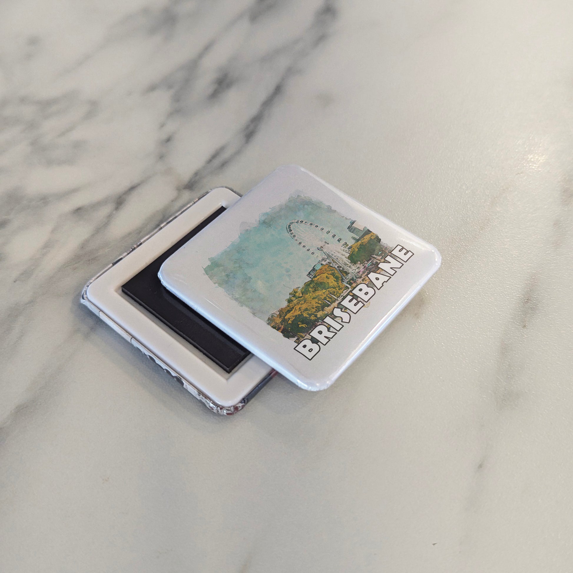 Brisbane Australia Watercolor Fridge Magnet - PhiloPerse
