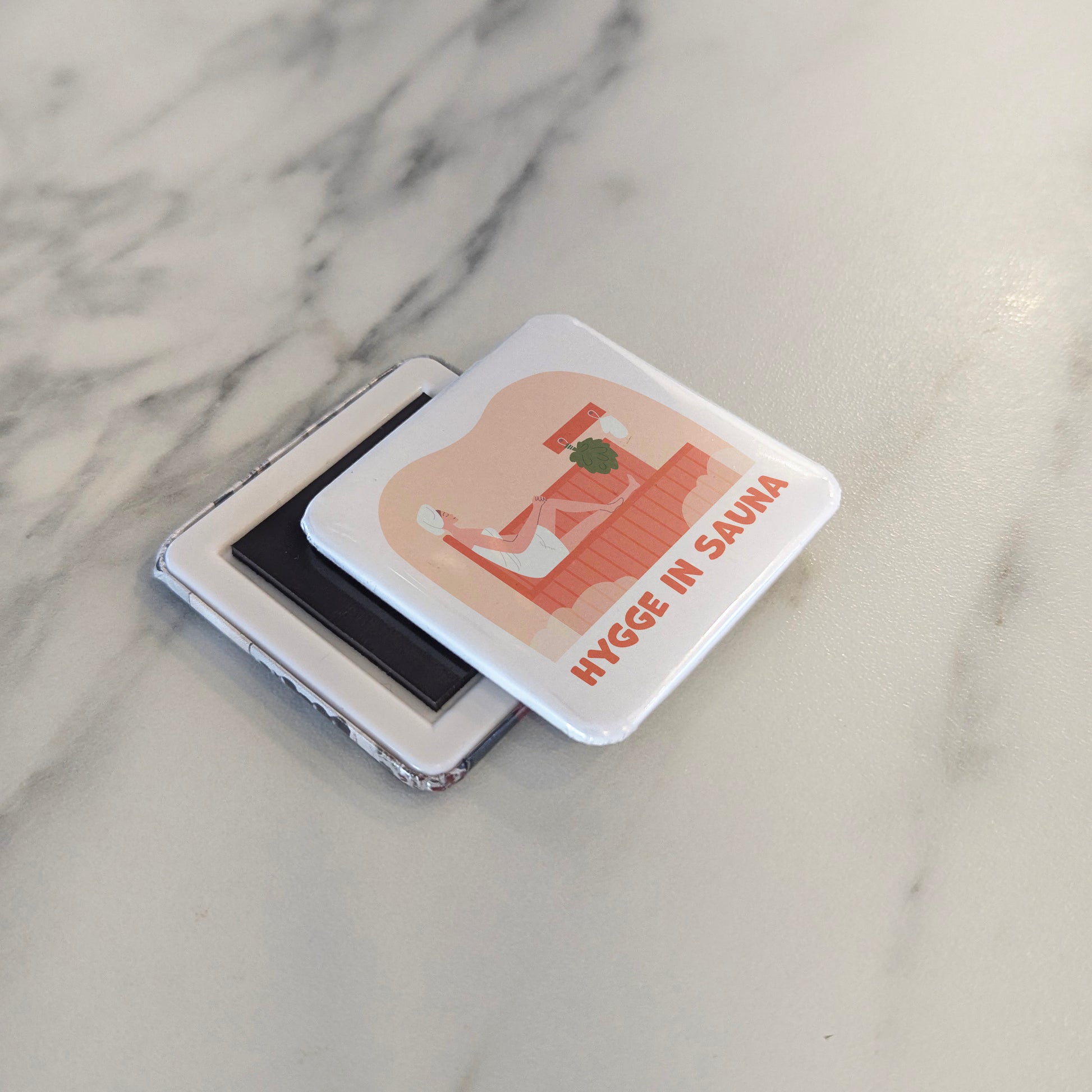 Hygge in Sauna Fridge Magnet - PhiloPerse