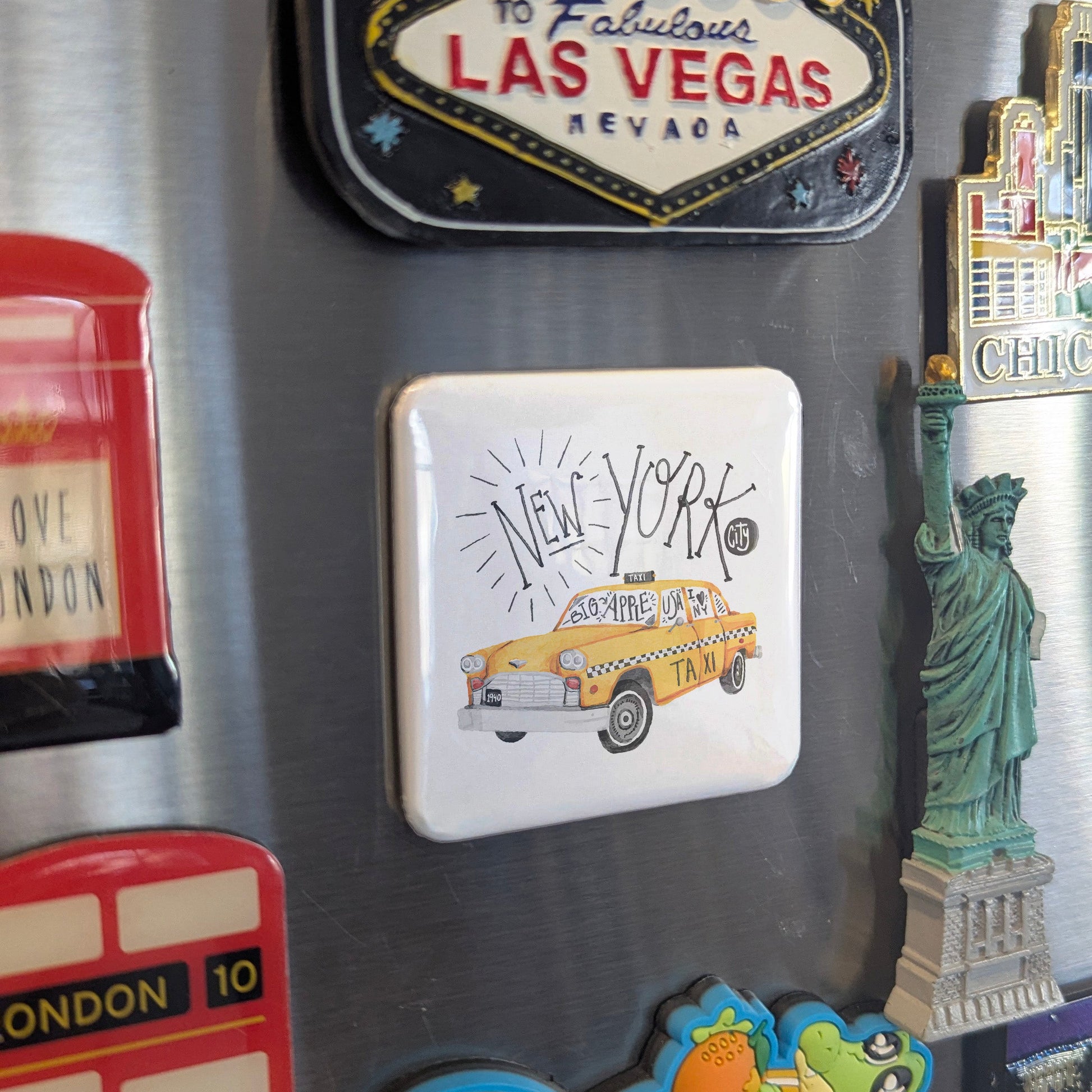 New York Yellow Cab Fridge Magnet