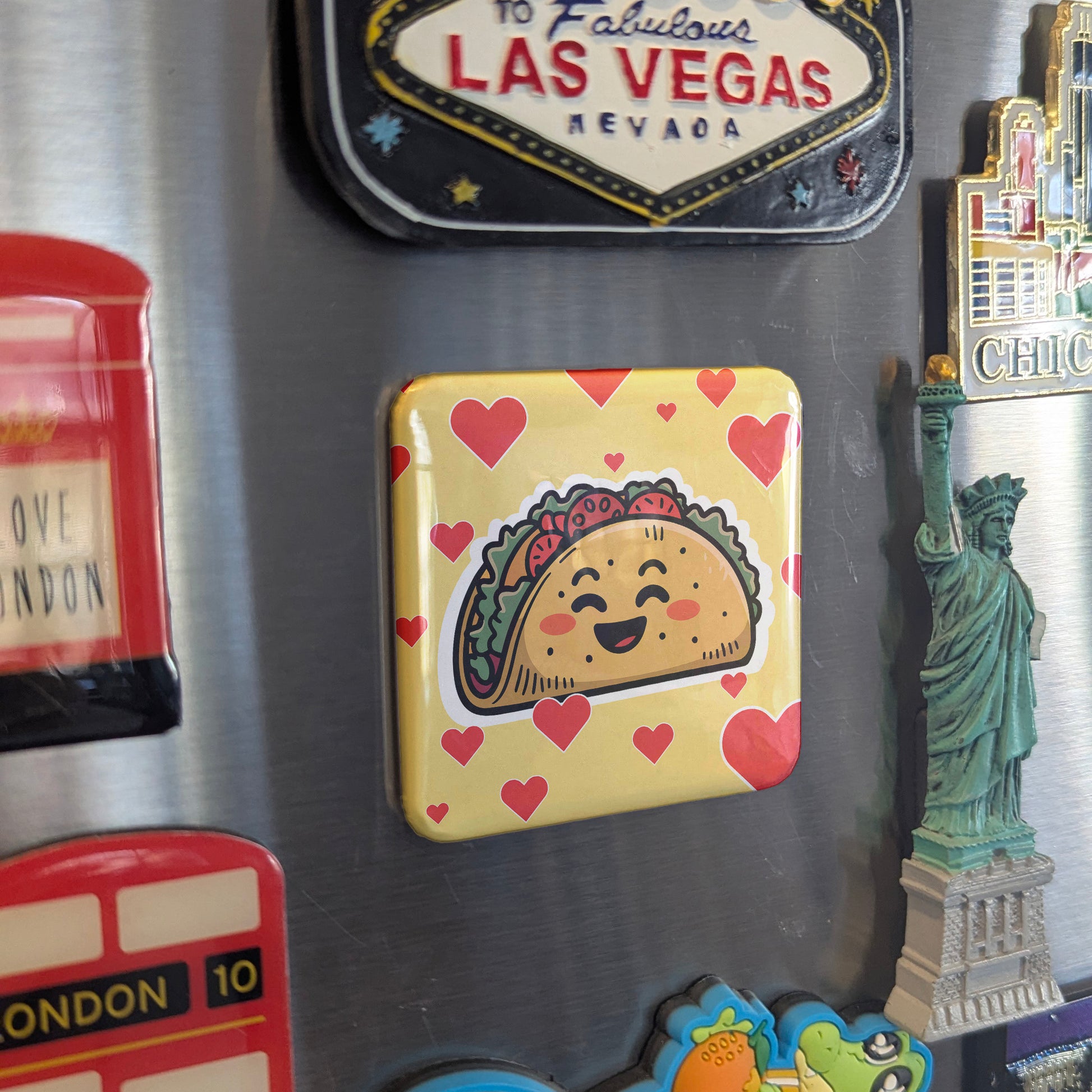 I love Taco Fridge Magnet - PhiloPerse