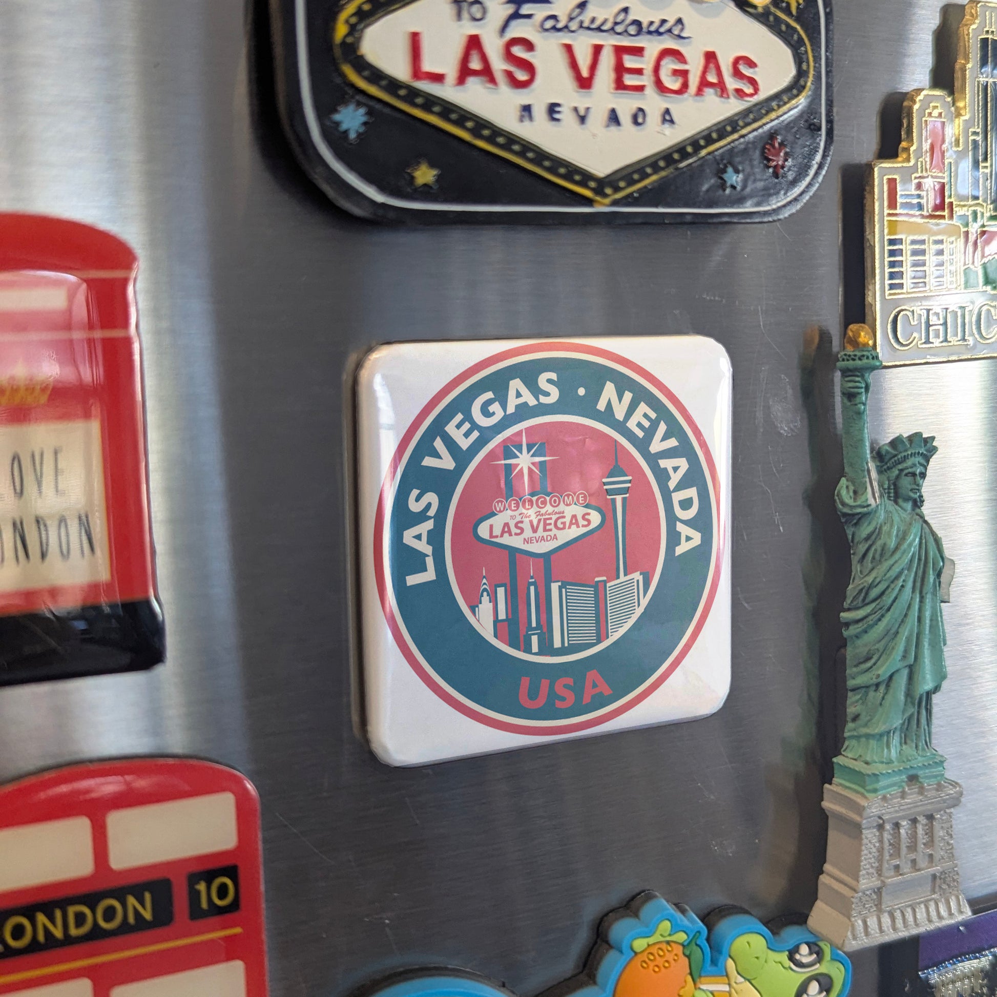 Las Vegas Stamp Fridge Magnet - PhiloPerse