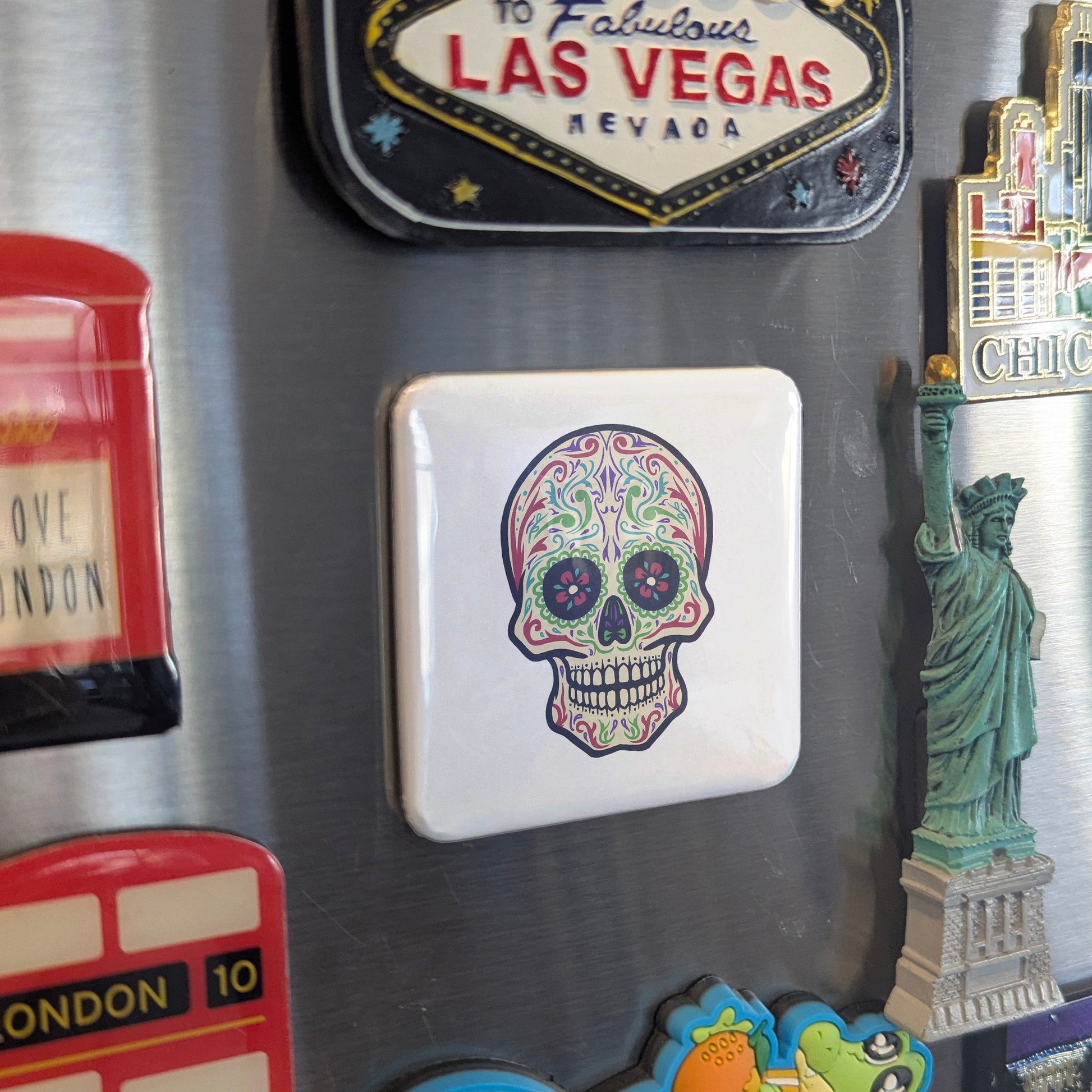 Mexican Sugar Skull Fridge Magnet