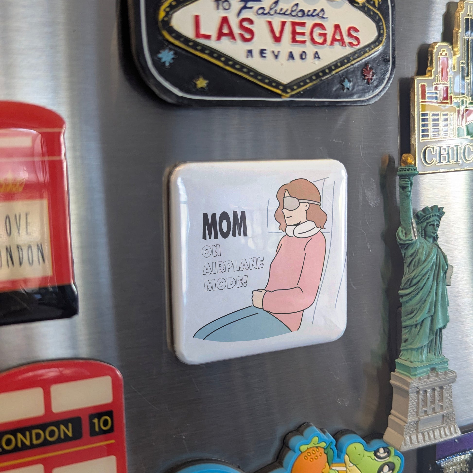 Mom on Airplane Mode Fridge Magnet - PhiloPerse