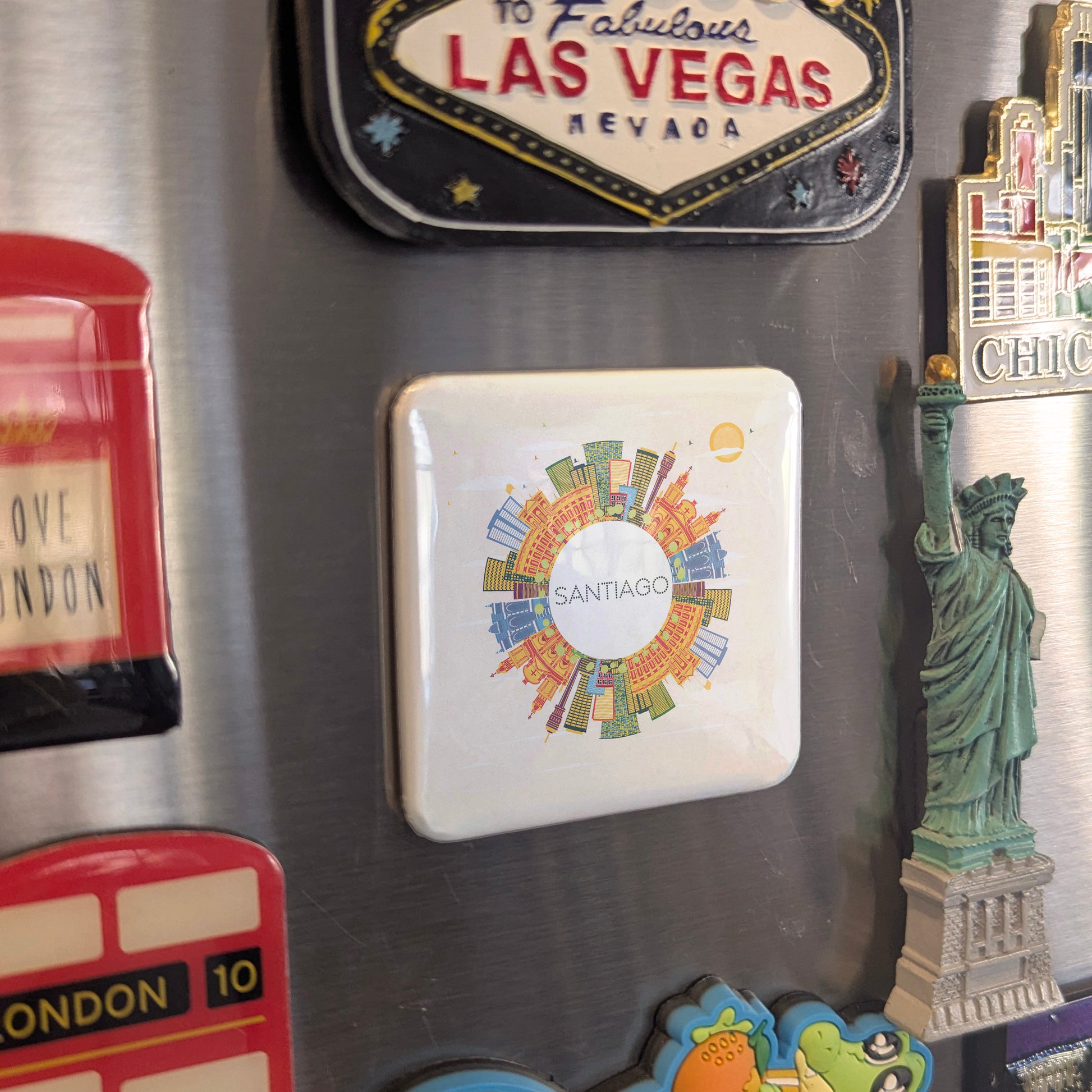 Santiago Skyline Fridge Magnet - PhiloPerse