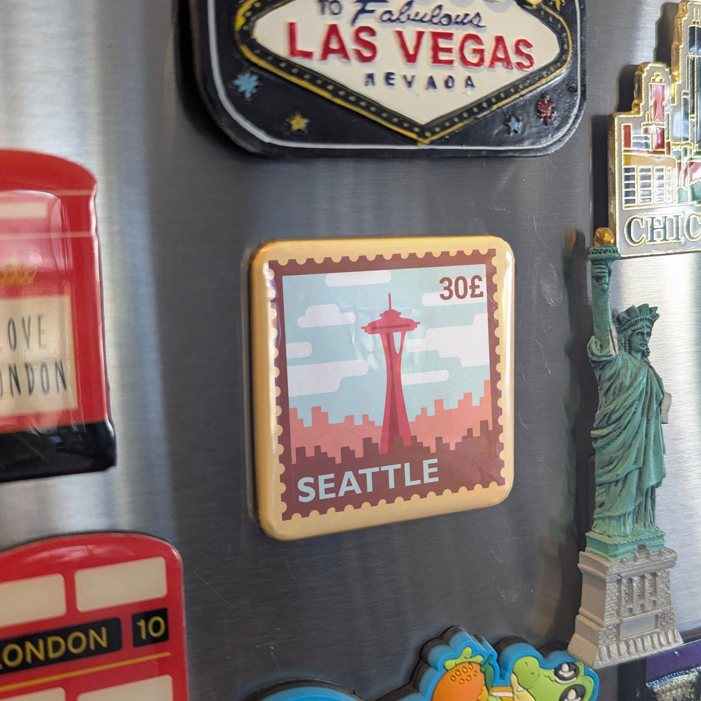 Seattle Postage Fridge Magnet - PhiloPerse