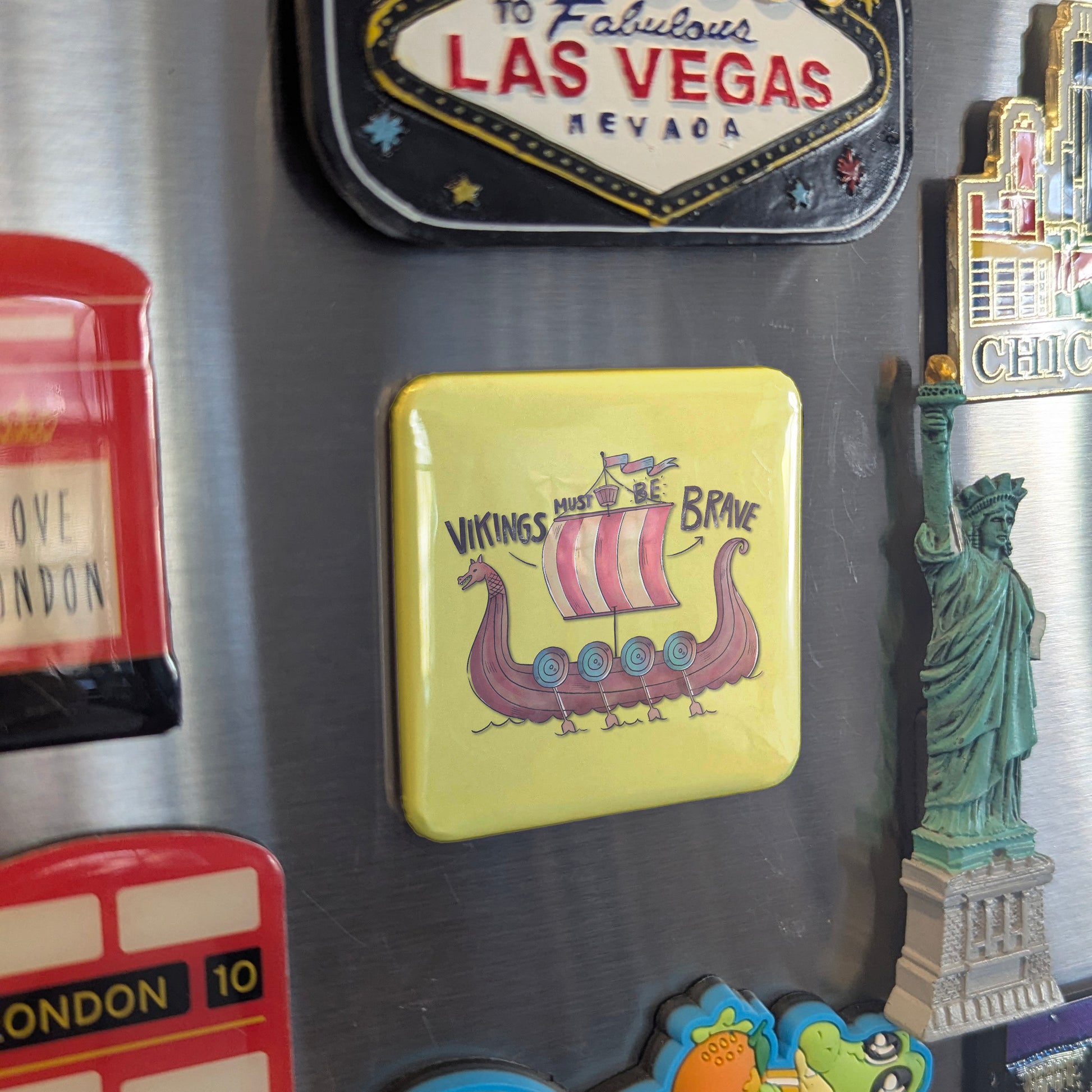 Vikings Must Be Brave Fridge Magnet - PhiloPerse
