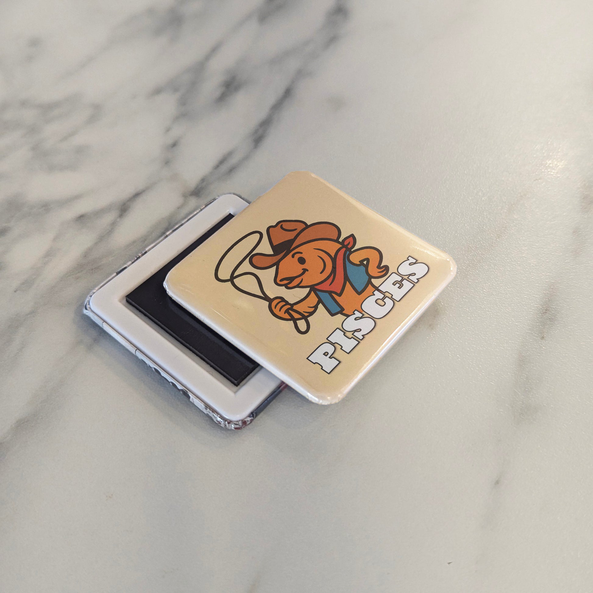 Western Pisces Zodiac Fridge Magnet - PhiloPerse