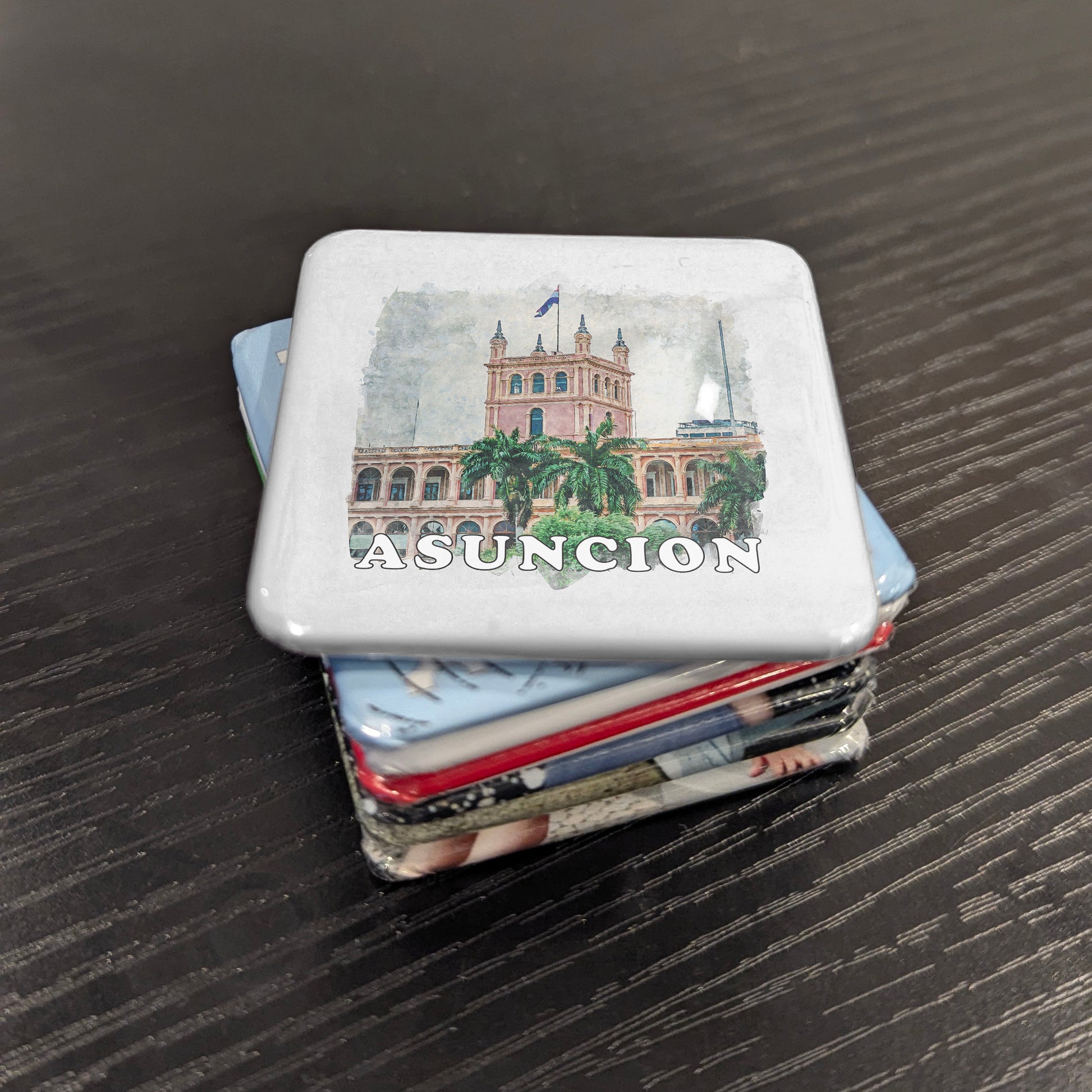 Asuncion Paraguay Watercolor Fridge Magnet - PhiloPerse