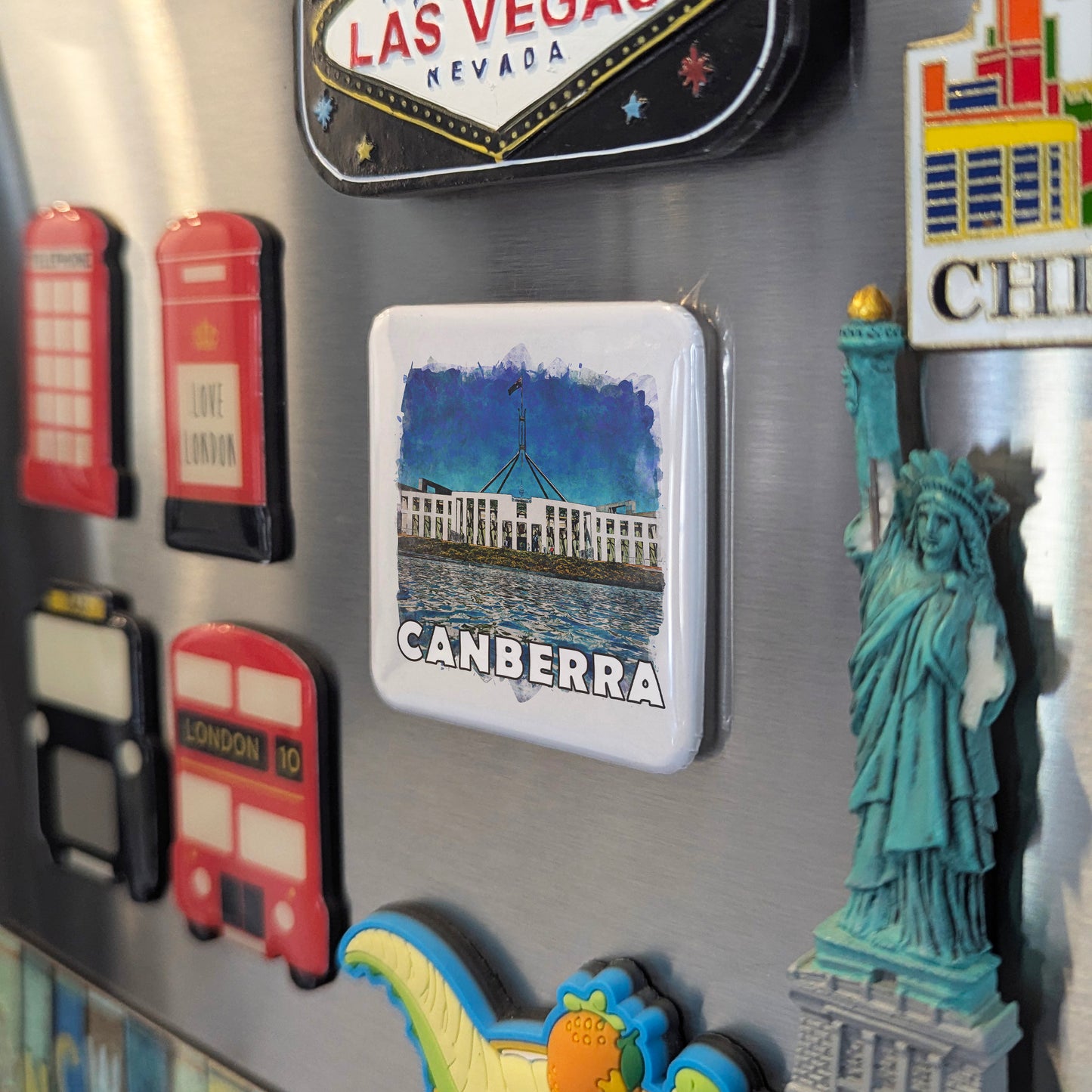 Canberra Australia Watercolor Fridge Magnet - PhiloPerse