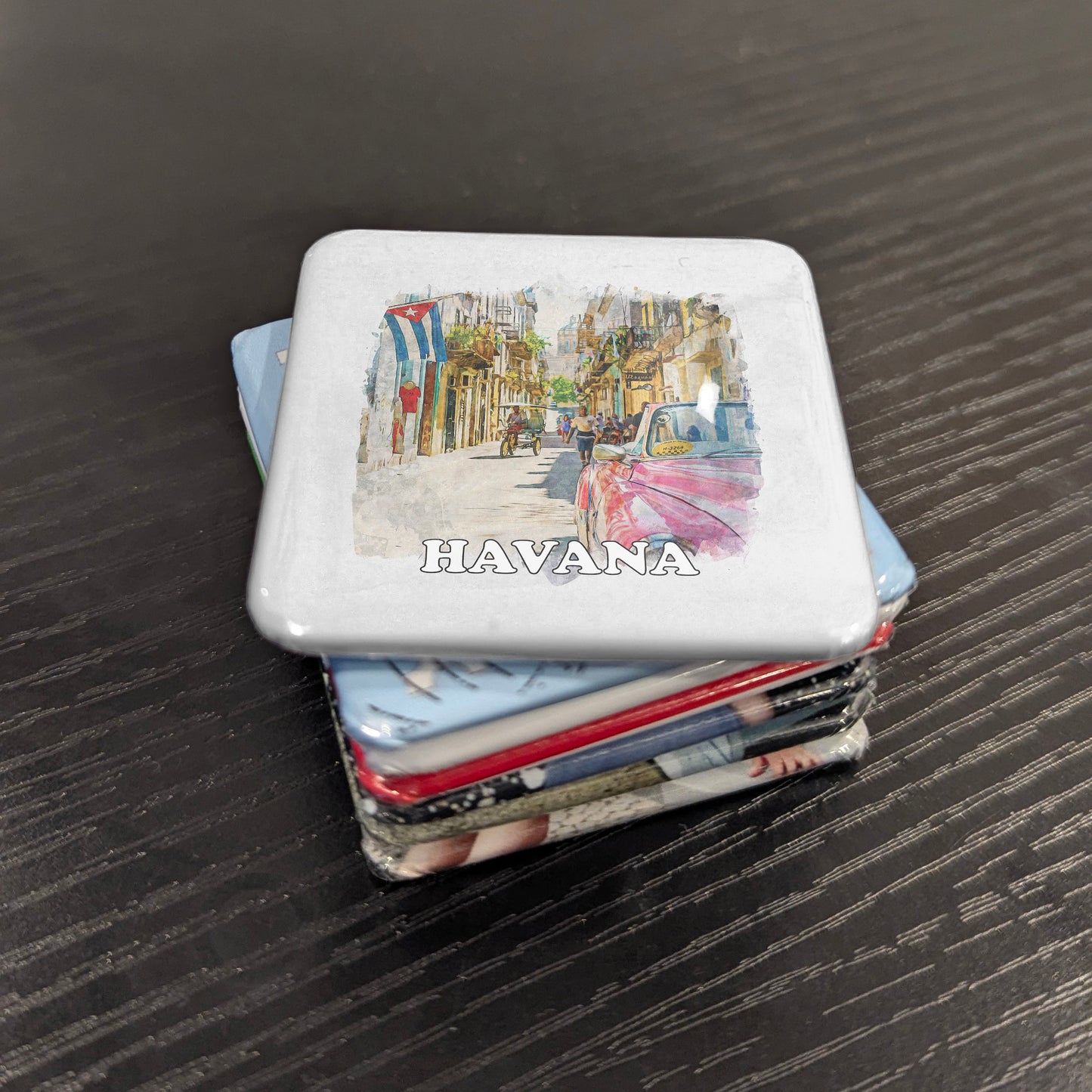 Havana Cuba Watercolor Fridge Magnet - PhiloPerse
