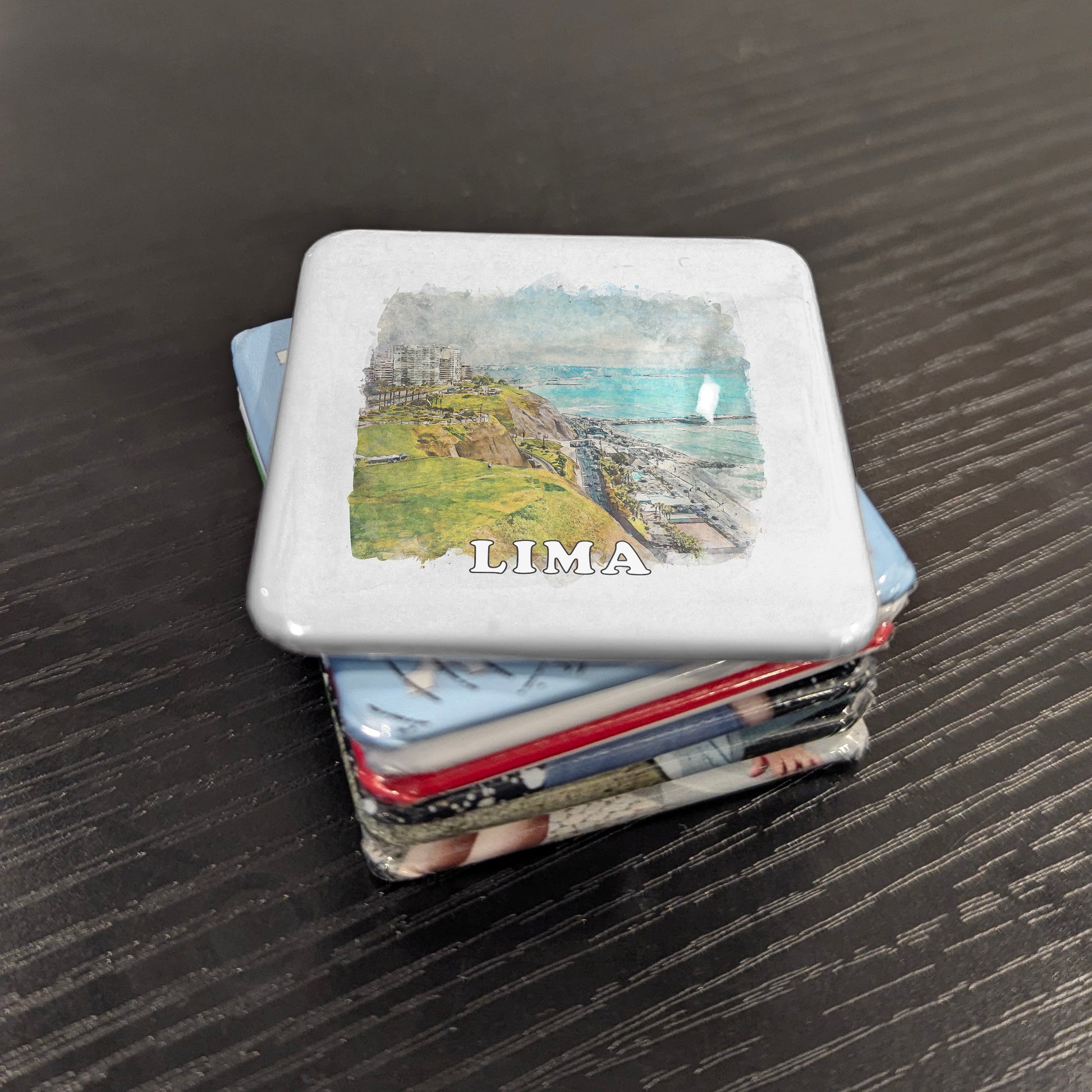Lima Peru Watercolor Fridge Magnet - PhiloPerse