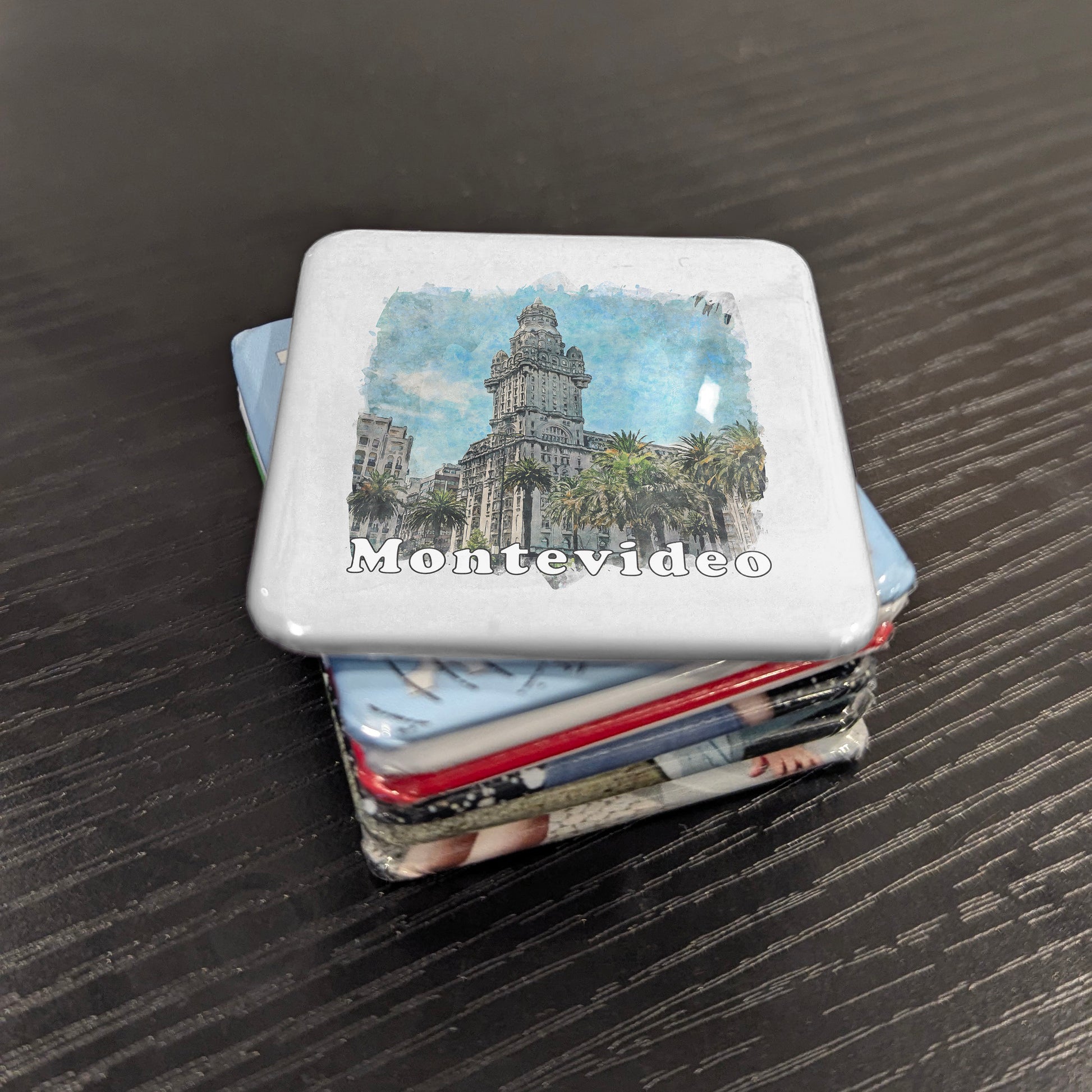 Montevideo Uruguay Watercolor Fridge Magnet - PhiloPerse