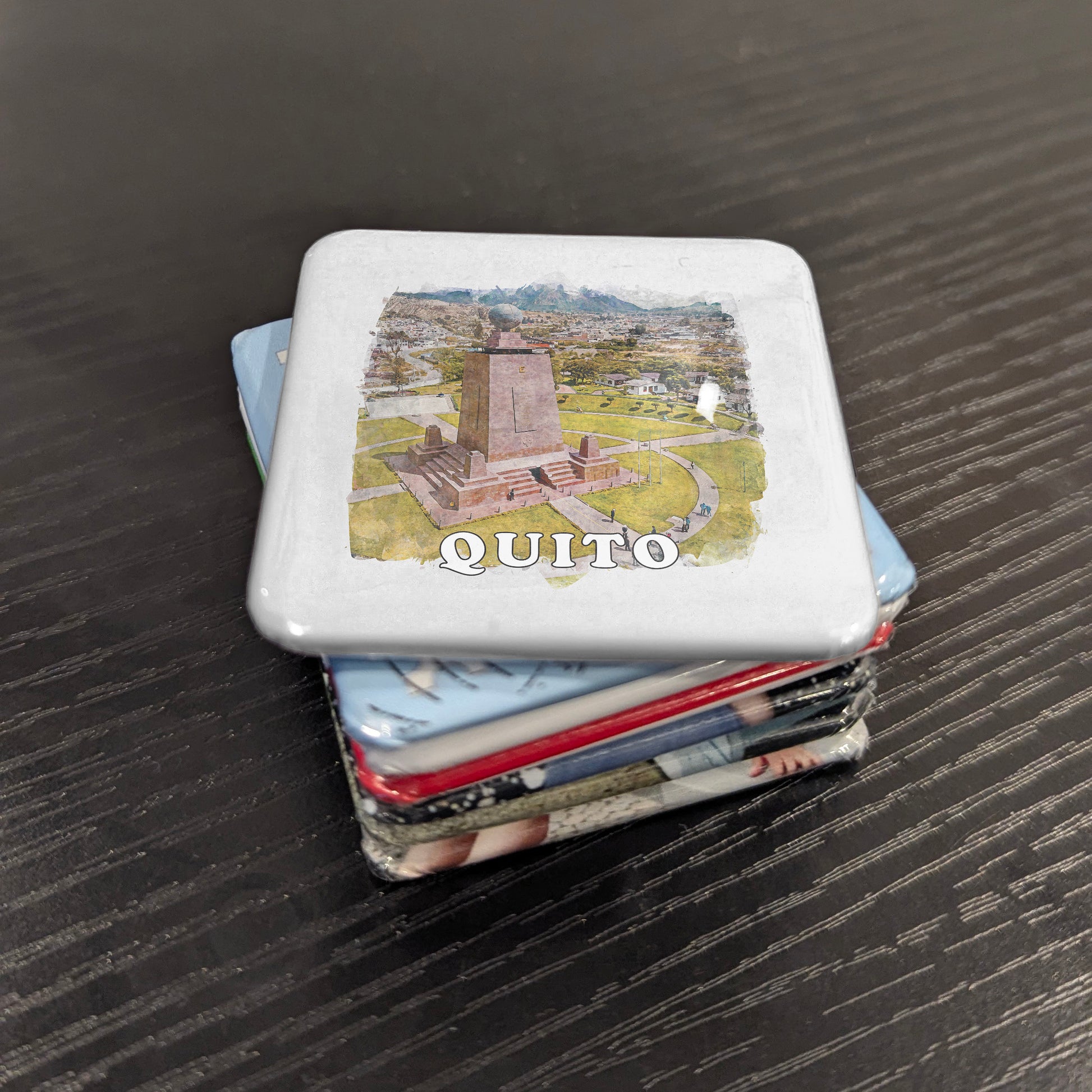 Quito Ecuador Watercolor Fridge Magnet - PhiloPerse